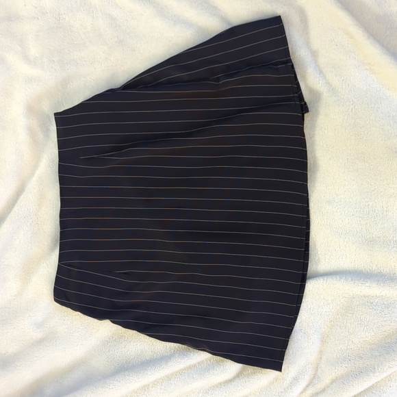 Princess Polly Navy Blue Pinstripe Skirt - Picture 2 of 4